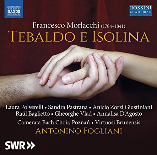 CD cover for opera “Tebaldo E Isolina” featuring clasped hands.