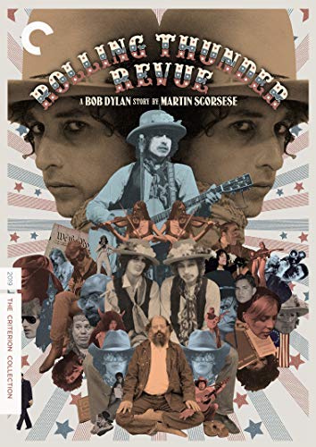DVD cover for "Rolling Thunder Revue," featuring Bob Dylan and collage imagery.
