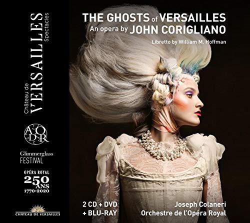 CD cover for "The Ghosts of Versailles" opera, featuring a woman in costume.