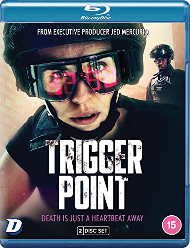 Trigger Point" Blu-ray cover featuring a woman in tactical gear and goggles.