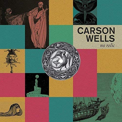 Album cover for Carson Wells’ “No Relic” with patterned artwork.