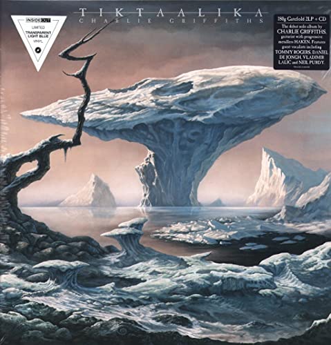 Album cover for Charlie Griffiths’ “Tiktaalika” featuring surreal, icy landscape.