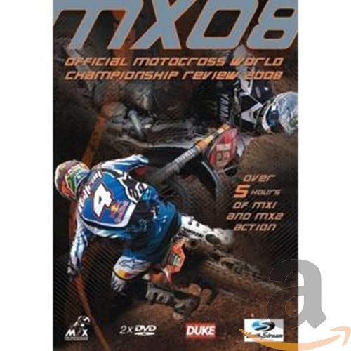 DVD cover for 2008 motocross championship review, featuring racers.