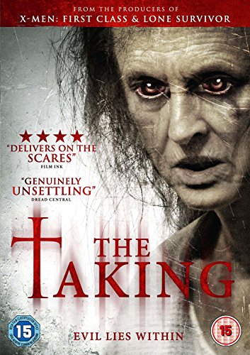 DVD cover for "The Taking" featuring a distressed woman’s face.