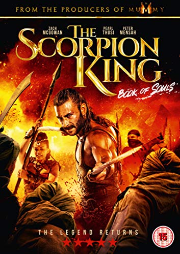 DVD cover for "The Scorpion King: Book of Souls" featuring a warrior.