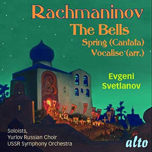 CD cover for Rachmaninov’s “The Bells” featuring a Russian church.