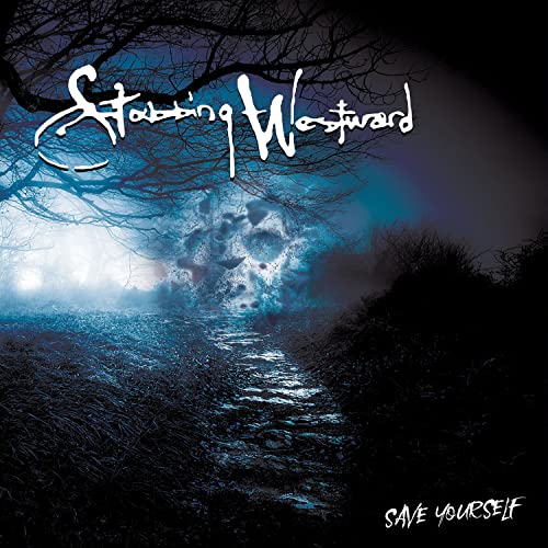 Album cover for Stabbing Westward’s “Save Yourself” with a dark, misty path.