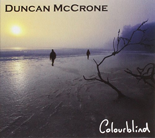 Album cover with two people walking on a beach at sunrise or sunset.