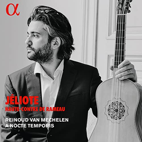 CD cover: portrait of a man with a lute, text “Jeliote” and “Rameau”.