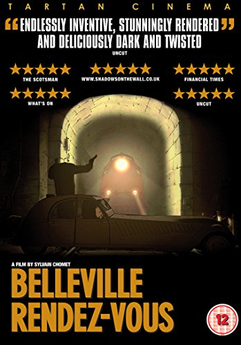 DVD cover for "Belleville Rendezvous" featuring a car in a tunnel.