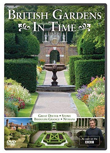 DVD cover for “British Gardens In Time” featuring a formal garden view.