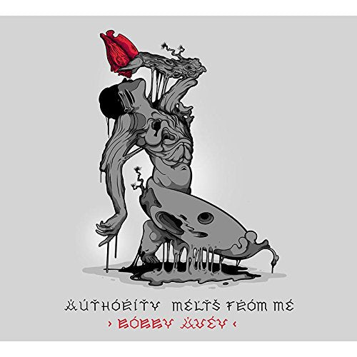 The image shows a CD cover with a surreal, abstract illustration and text.