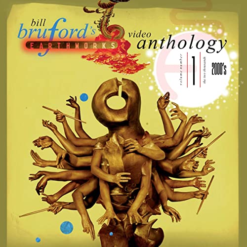 CD cover for Bill Bruford’s Earthworks video anthology, abstract art.