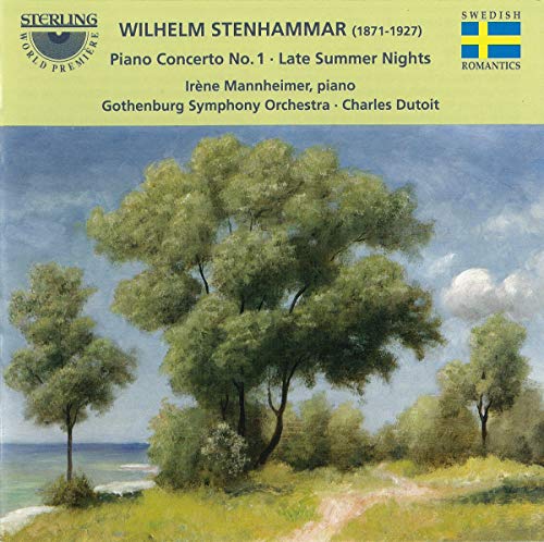 CD cover for Stenhammar’s Piano Concerto No. 1, featuring a landscape painting.