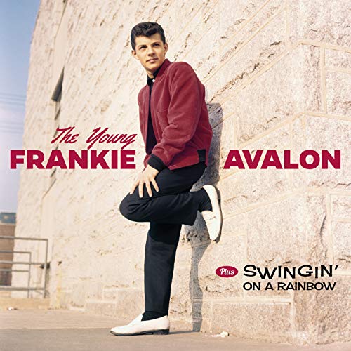 Frankie Avalon album cover featuring a young man in a red jacket.