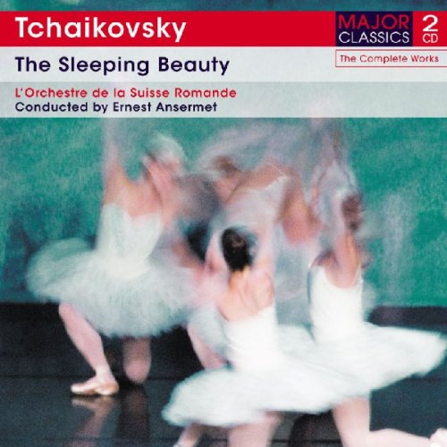 CD cover for Tchaikovsky’s “The Sleeping Beauty” featuring blurred ballerinas.