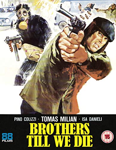 Vintage film poster depicting two men with guns, wearing hats and masks.
