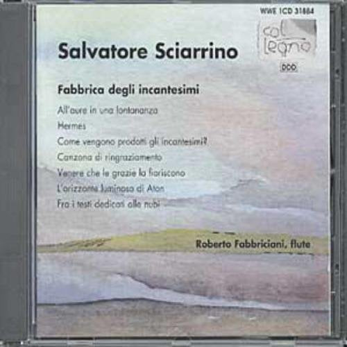 CD cover for “Fabbrica degli incantesimi” by Roberto Fabbriciani, with abstract art.