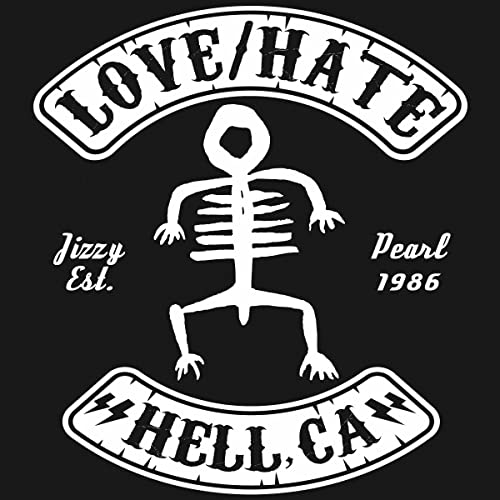 Black background with white skull and "Love/Hate" logo, CD cover art.