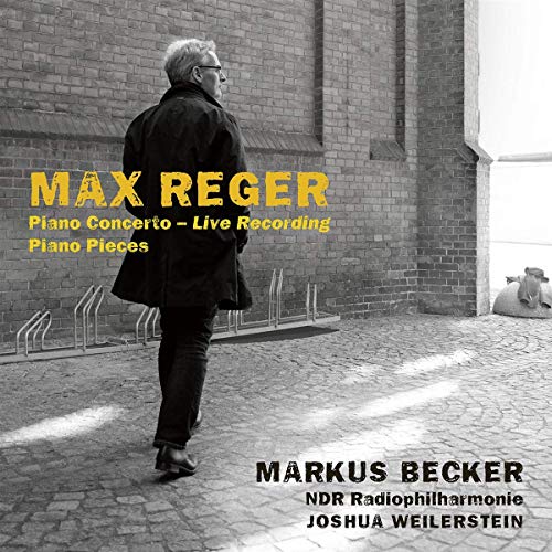 Black and white image of a man walking, with yellow and black text overlay.