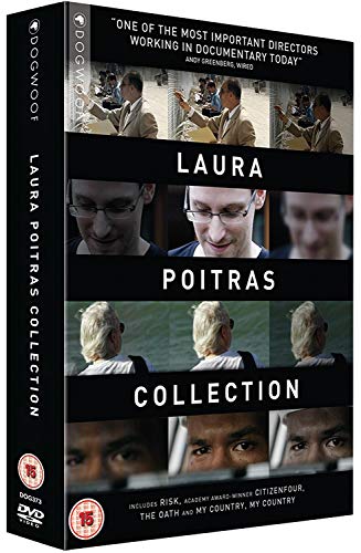 DVD case for “The Laura Poitras Collection” featuring portrait photography.
