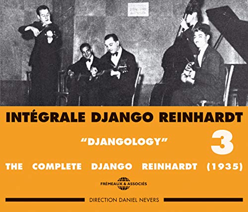 CD cover for Django Reinhardt’s “Djangology” (1935) featuring a band photo.