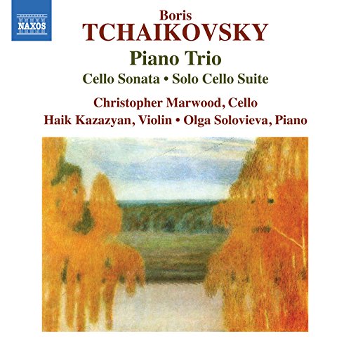 CD cover for Boris Tchaikovsky’s Piano Trio with landscape painting.