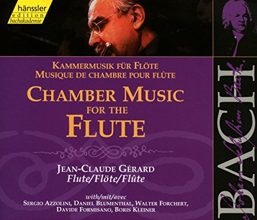 CD cover for Bach’s chamber music featuring flutist Jean-Claude Gérard.