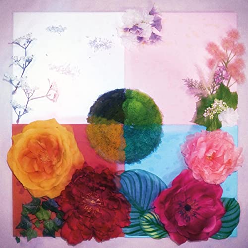 CD cover with a colorful collage of pressed flowers and foliage.