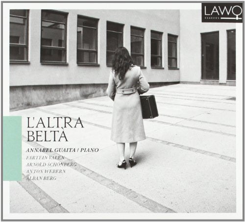 Black and white CD cover featuring a woman walking away with a briefcase.