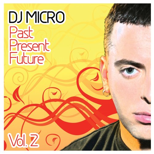 DJ Micro album cover featuring a man with short hair against a yellow and red background.