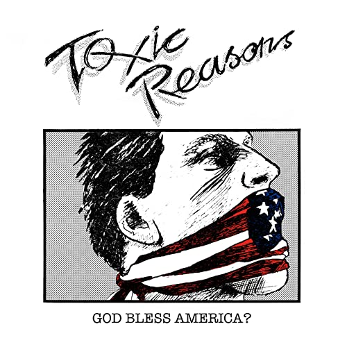 CD cover: black and white sketch of a man with an American flag mouth.