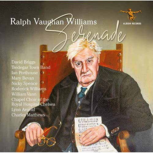 CD cover featuring portrait of Ralph Vaughan Williams with musical score.