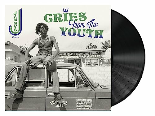 Vinyl record featuring a young man leaning on a car, black and white.