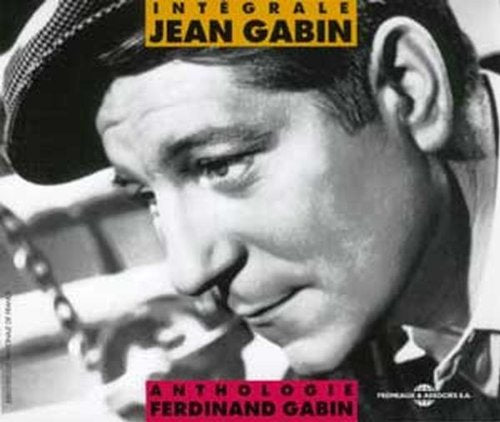 Black and white portrait of Jean Gabin, a French actor, on a CD cover.
