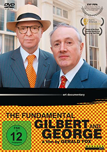 DVD cover featuring artists Gilbert & George in suits, checkered background.