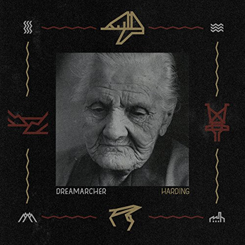 Black vinyl record cover featuring a grayscale portrait of an elderly man.