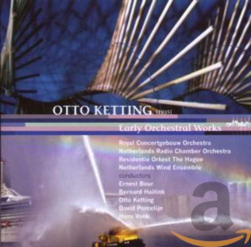 CD cover: abstract blue and gold design with text “Early Orchestral Works”.