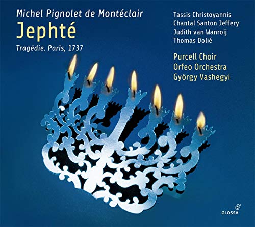 Blue album cover with ornate candelabra and lit candles, featuring artist and title information.