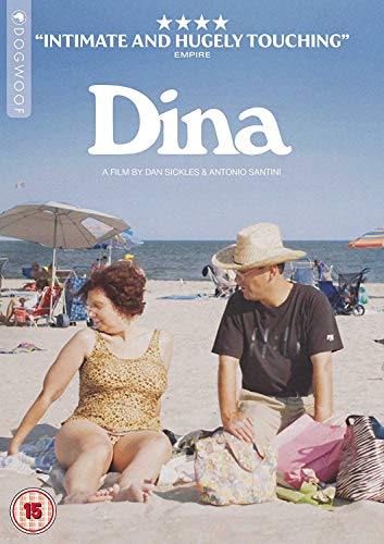 DVD cover for “Dina” showing a couple on a beach.
