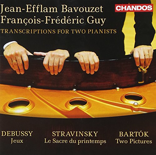 CD cover: hands on piano keys, composers Debussy, Stravinsky, Bartók listed.