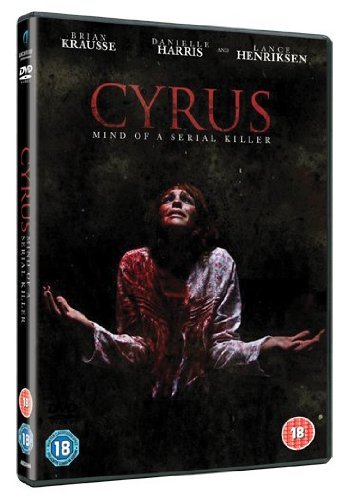 DVD case with a man covered in blood, arms outstretched, on a dark background.