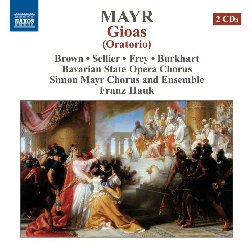 "Album cover with 'MAYR Gioas (Oratorio)' text and a classical scene painting below."