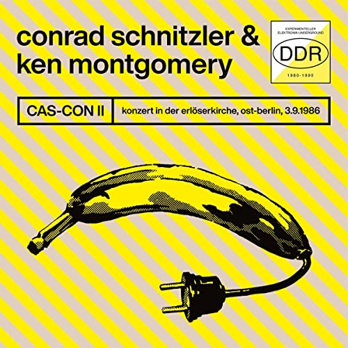 Vinyl record cover: yellow, banana with plug, text "Cas-Con II".