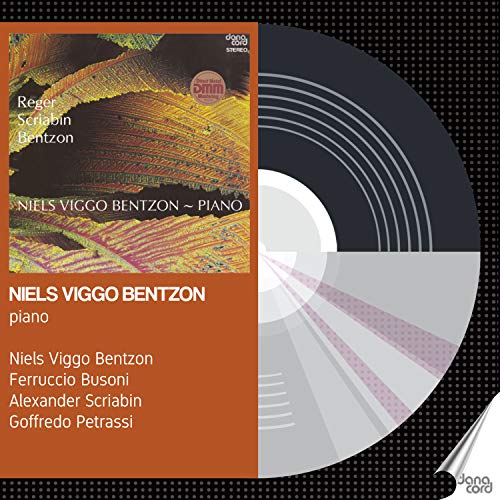 CD cover for Niels Viggo Bentzon piano album, abstract design.