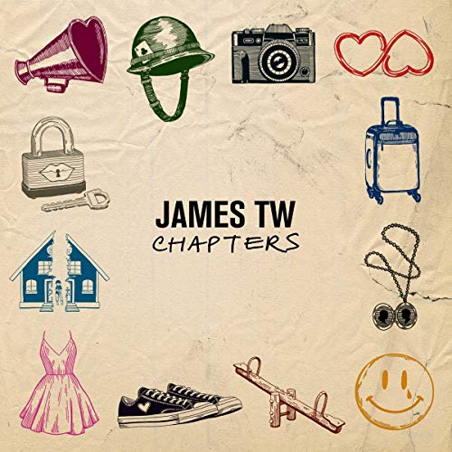 “Chapters” album cover by James TW with sketched objects on beige.