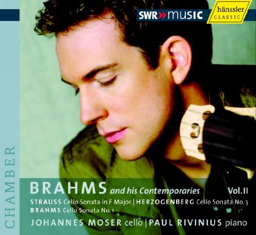CD cover with a man holding a cello, text describing the musical content.