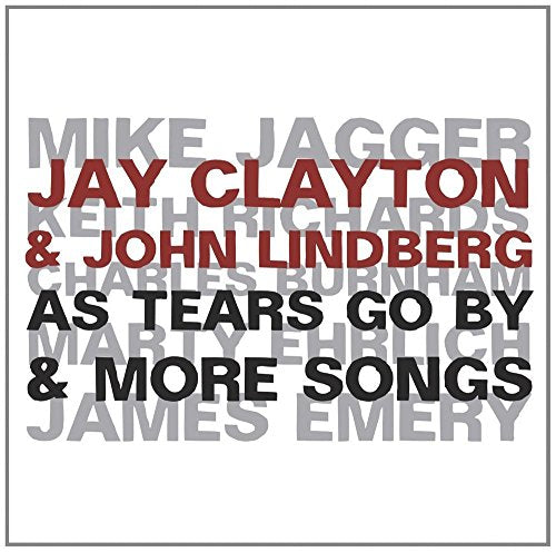 "Album cover with red and black text on a textured white background."