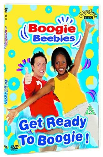 "DVD cover featuring two children dancing, with 'Boogie Beebies' and 'Get Ready To Boogie' text."