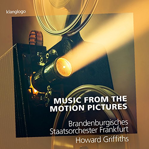 CD cover with vintage film projector and golden record design.